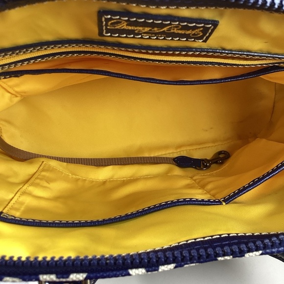 Dooney & Bourke Sanibel Blue and White coastal hand Bag beach vacation purse - Picture 14 of 16